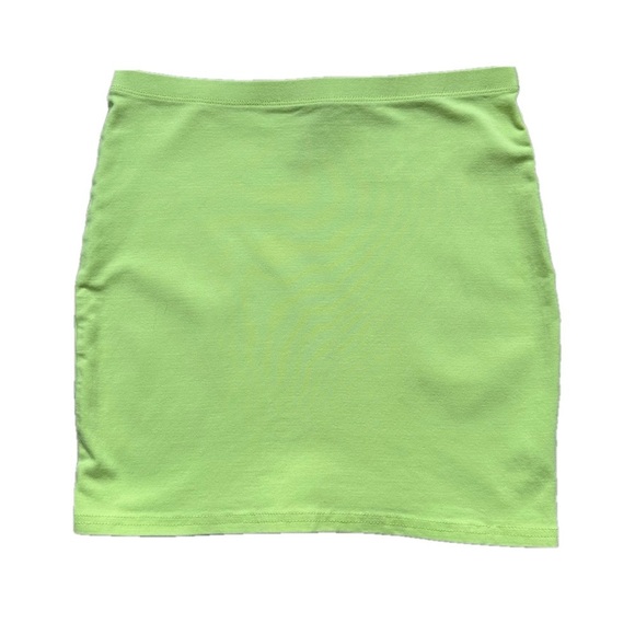 Divided H&M Women’s Neon Yellow Mini Skirt Retro -‎ Size 4 - Picture 1 of 5